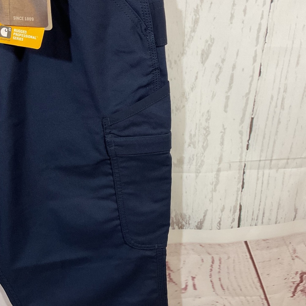Carhartt Men's Rugged Professional Series Cargo Pants 34x30 Navy Loose Fit Work - Picture 6 of 14